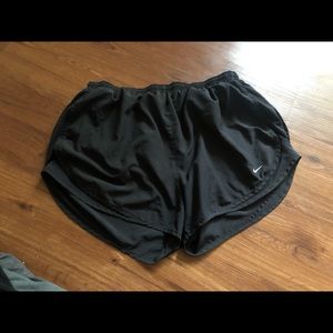 Black nike running shorts